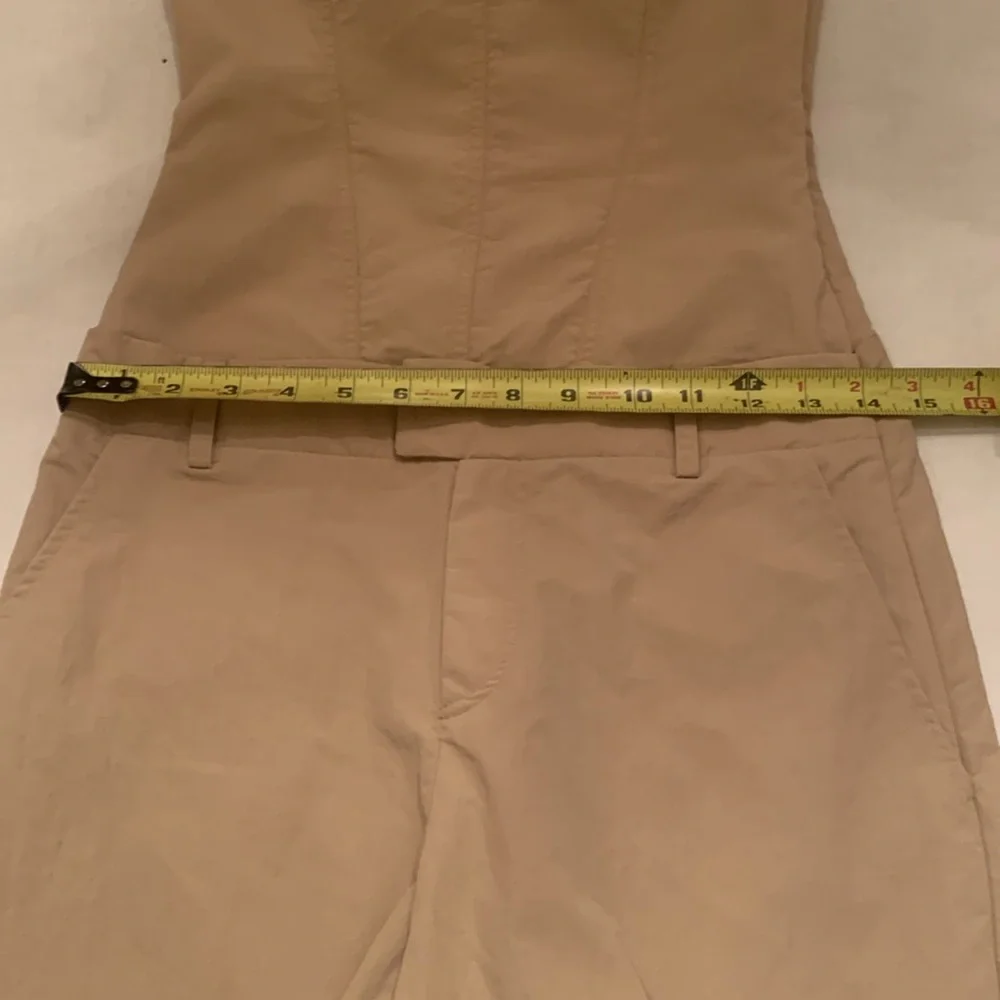 NWOT ZARA WOMEN BEIGE STRAPLESS WIDE LEG JUMPSUIT  Size XS - Picture 4 of 9